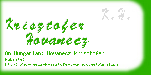 krisztofer hovanecz business card